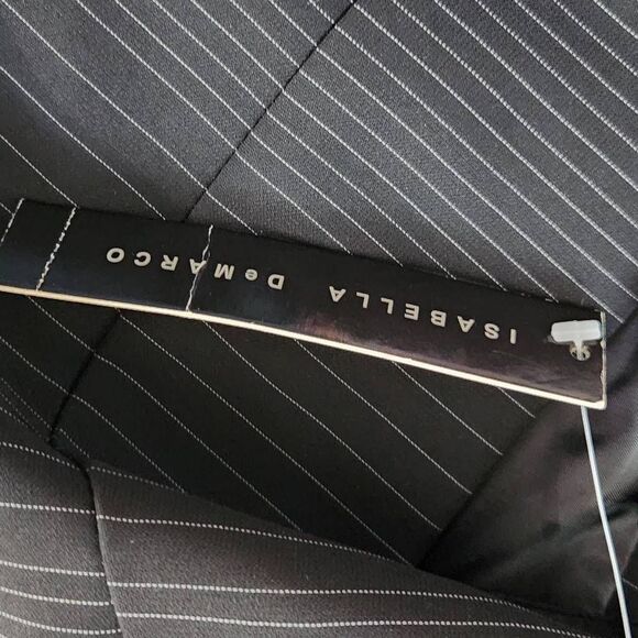 Isabella Demarco Black Pinstripe Pencil Skirt NWT Size 4 Black Striped Skirt - Picture 10 of 11